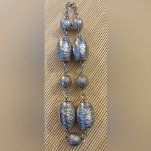 Vintage Sterling 925 Large Watermelon & Round Bead Necklace 104G 17 1/2 RARE HTF